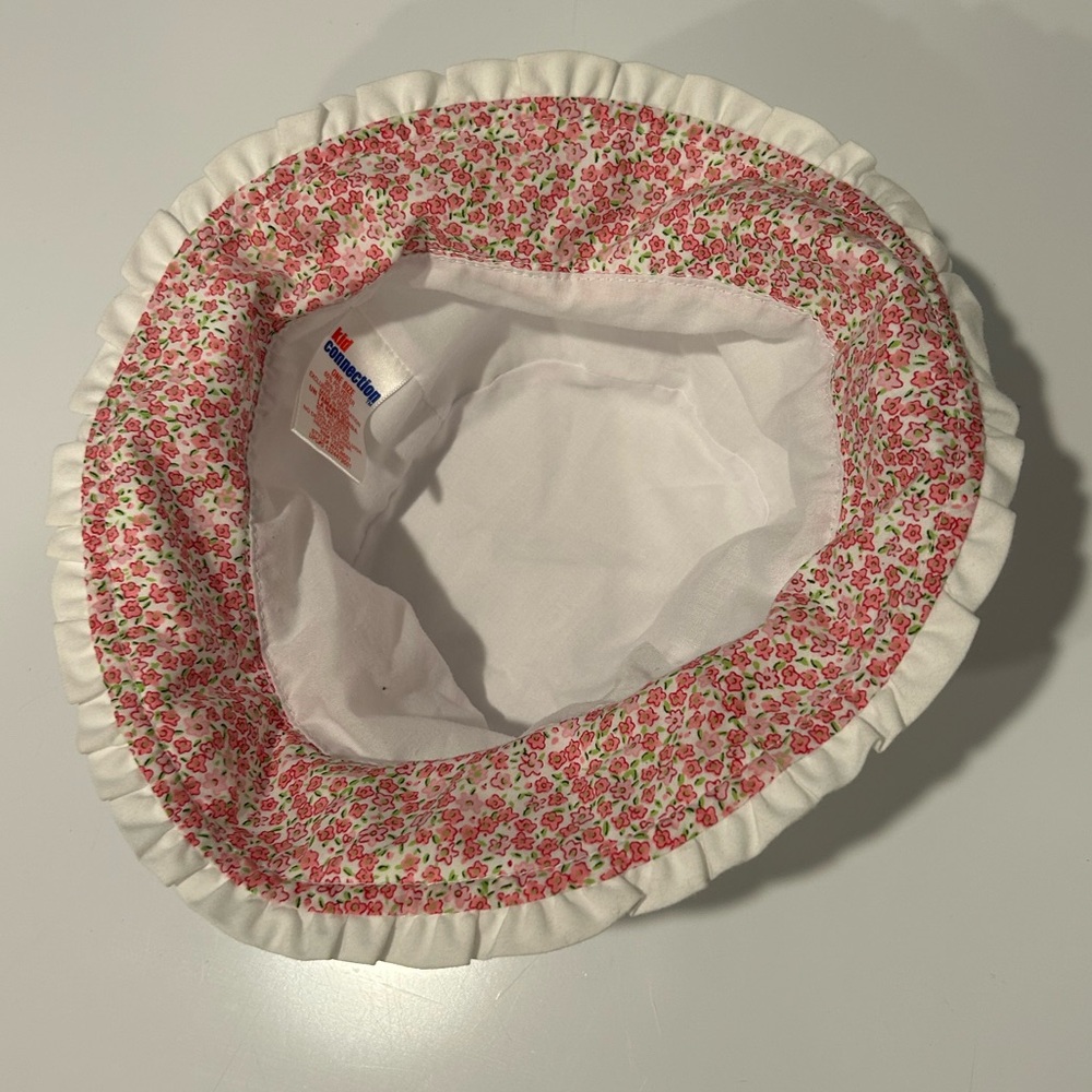 Rosettes and Ruffled White Sunhat - Picture 9 of 10